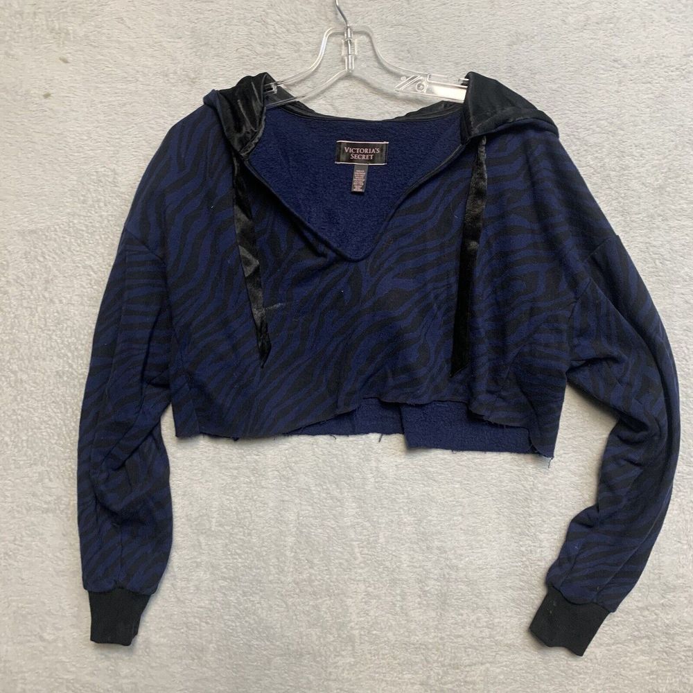 Victorias‎ Secret Blue Zebra Crop Top Size XS